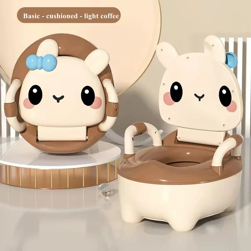 Children's Pot 1-6 Years Old Upgraded Cute Rabbit Baby Toilet Seat Baby Potty Portable Stool Boys & Girls Safe Trainer Seat WC