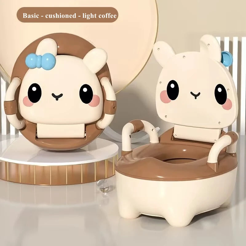 Children's Pot 1-6 Years Old Upgraded Cute Rabbit Baby Toilet Seat Baby Potty Portable Stool Boys & Girls Safe Trainer Seat WC