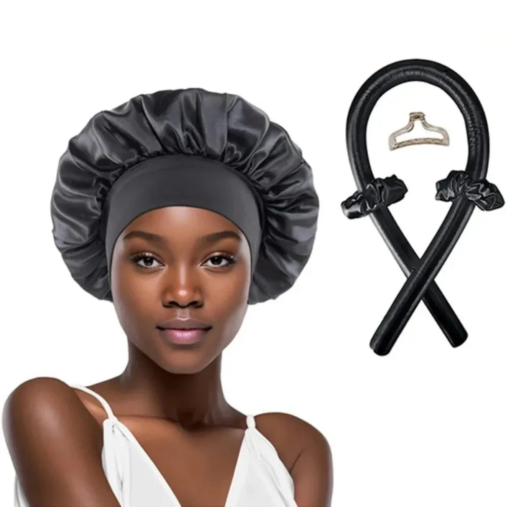 Silk Heatless Curling Headband – No-Heat Overnight Hair Rollers for Effortless Waves