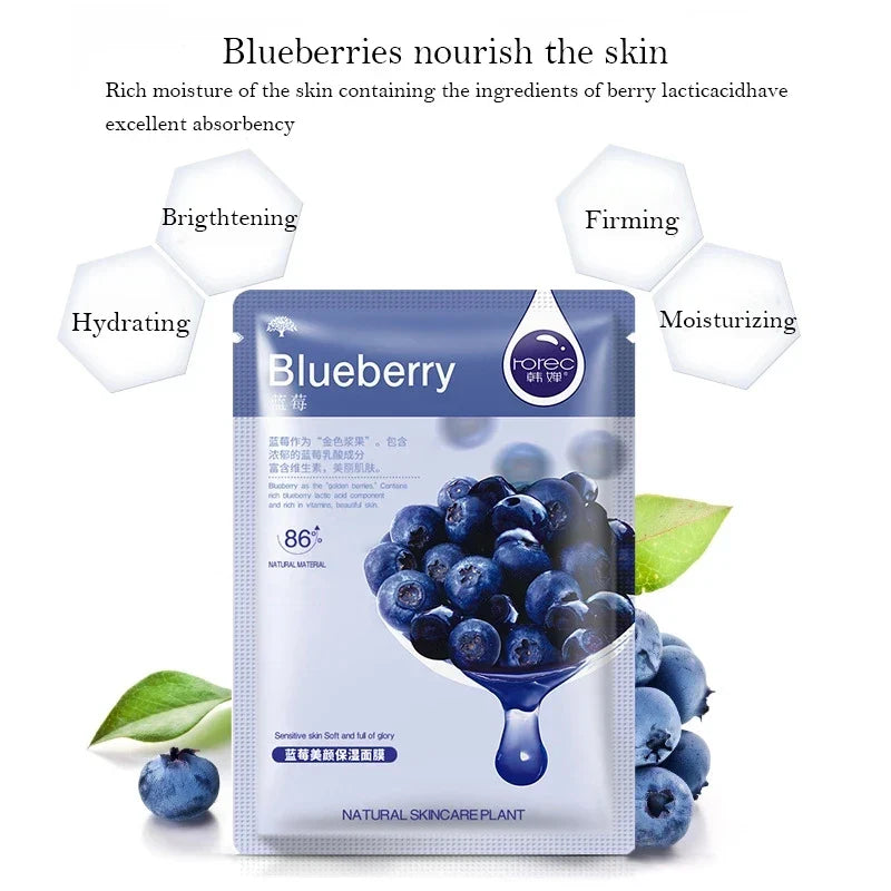 30pcs Natural Plant Extract Facial Sheet Mask Set – Moisturizing, Oil Control, Anti-Aging Skin Care Treatment