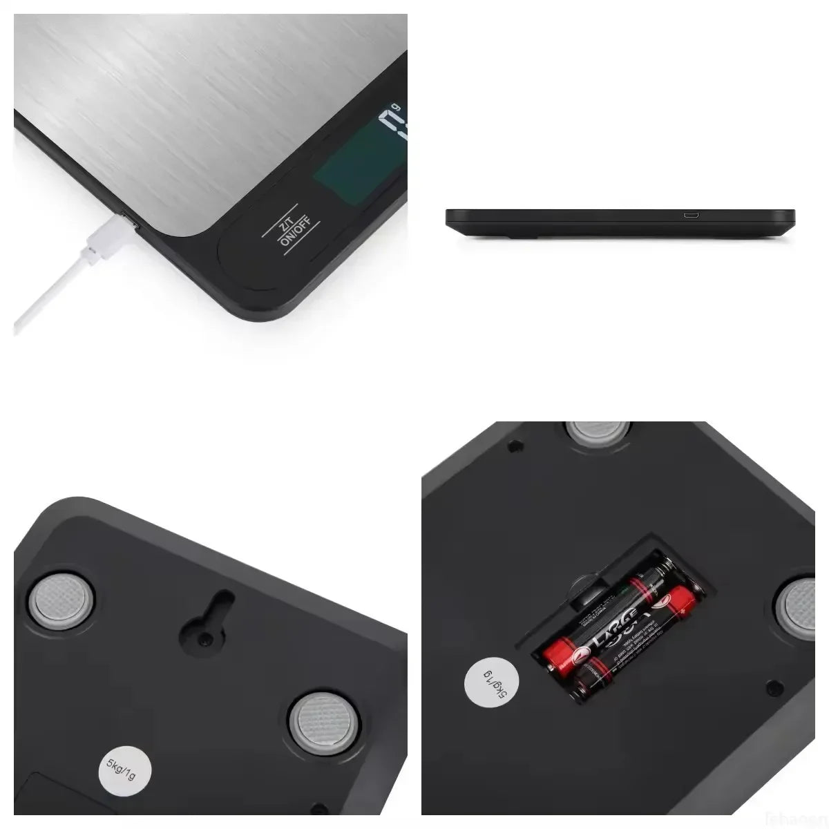 Digital Kitchen Scale 10Kg/1g Weight Scale Usb Food Coffee Scales Smart Electronic Waterproof Digital Scale For Baking and Cook