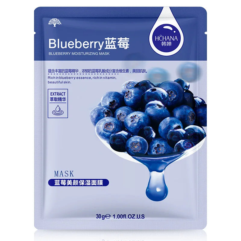 30pcs Natural Plant Extract Facial Sheet Mask Set – Moisturizing, Oil Control, Anti-Aging Skin Care Treatment