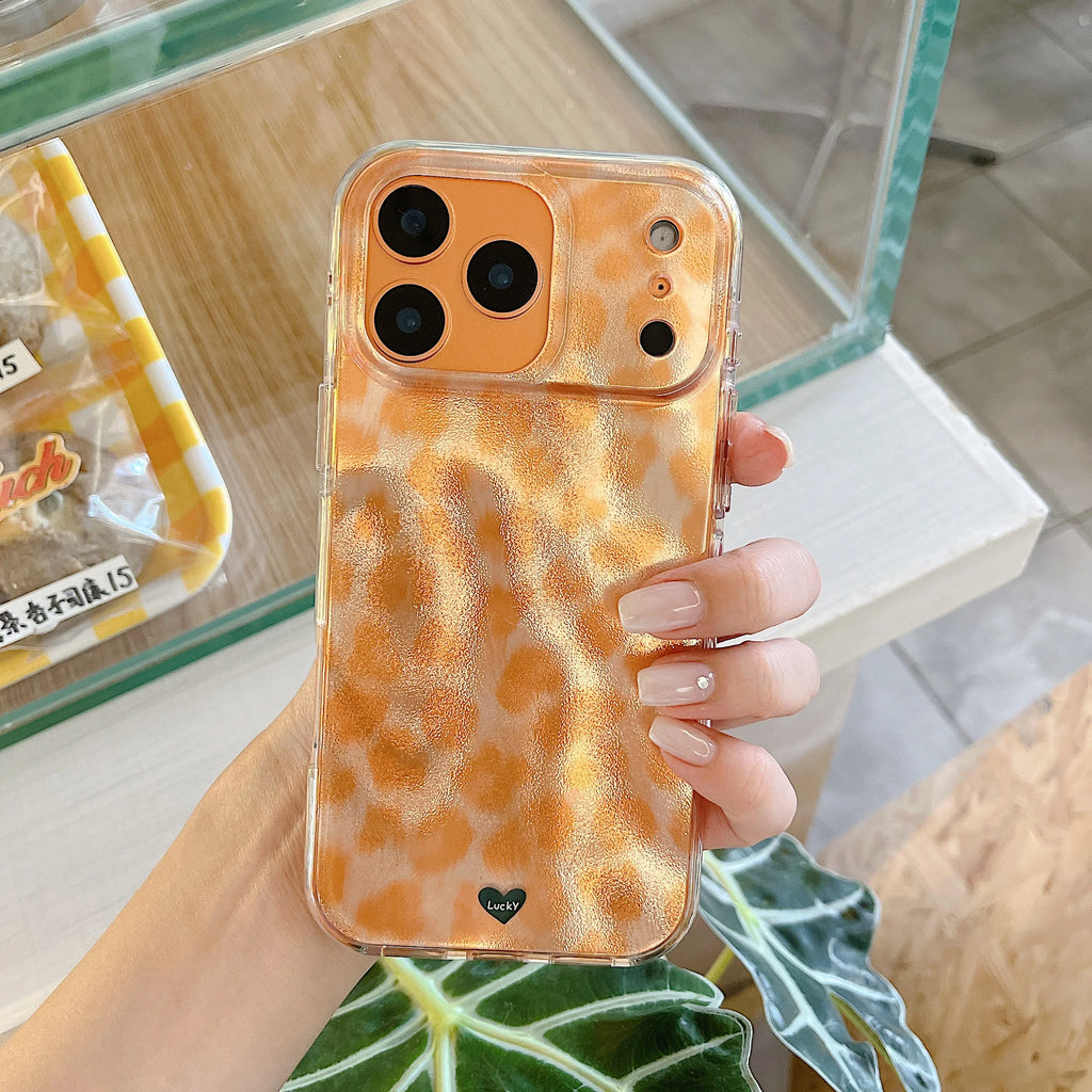 Orange Aesthetic Chic Leopard Print
