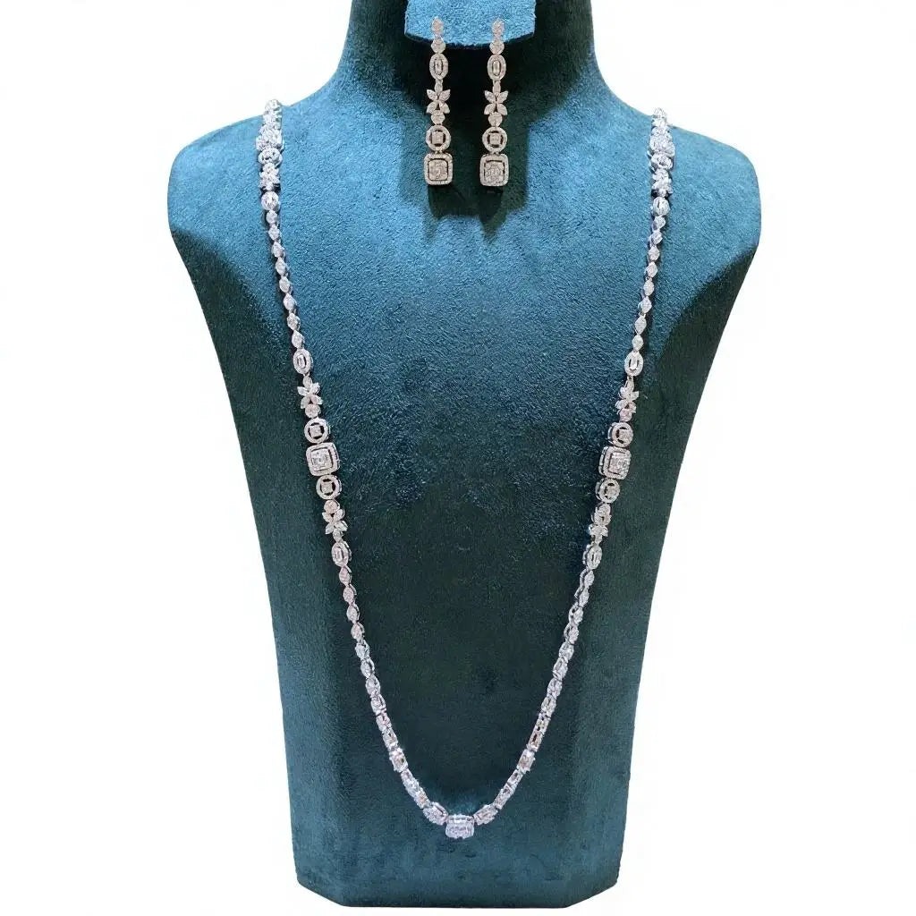 Luxury Long Bridal Jewelry Set