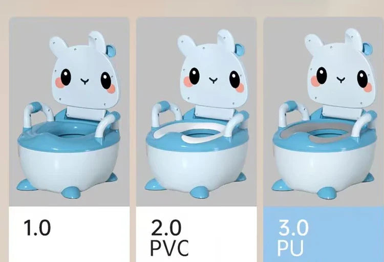 Children's Pot 1-6 Years Old Upgraded Cute Rabbit Baby Toilet Seat Baby Potty Portable Stool Boys & Girls Safe Trainer Seat WC