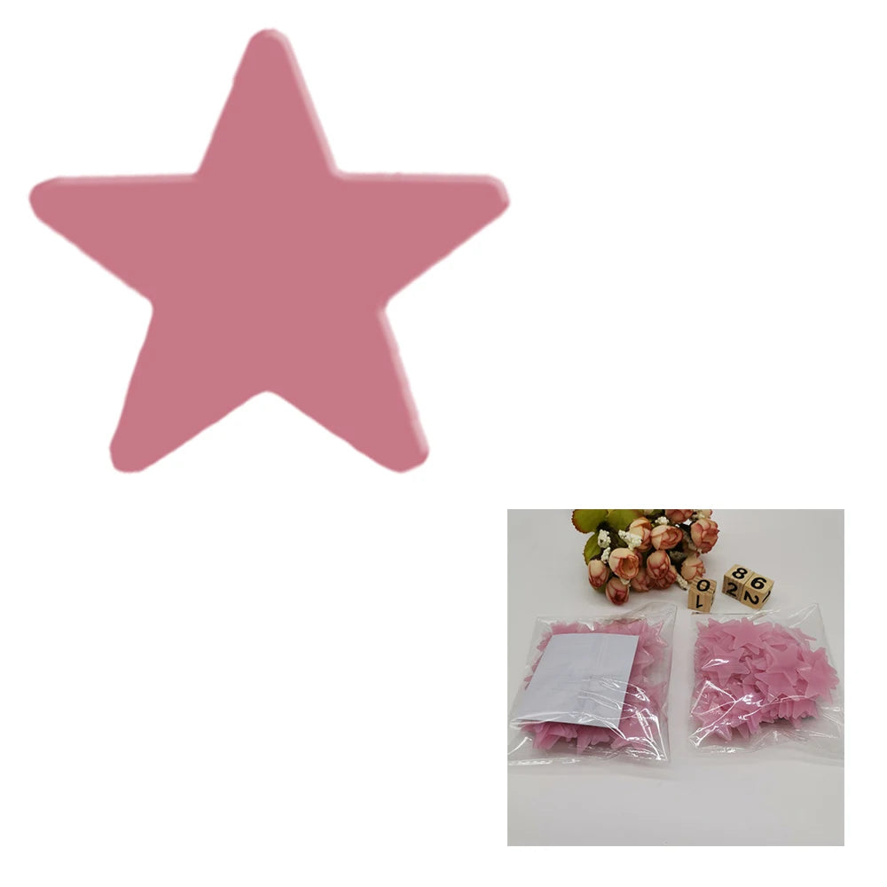 50X Glowing 3D Stars Glow in Dark on Wall Stickers