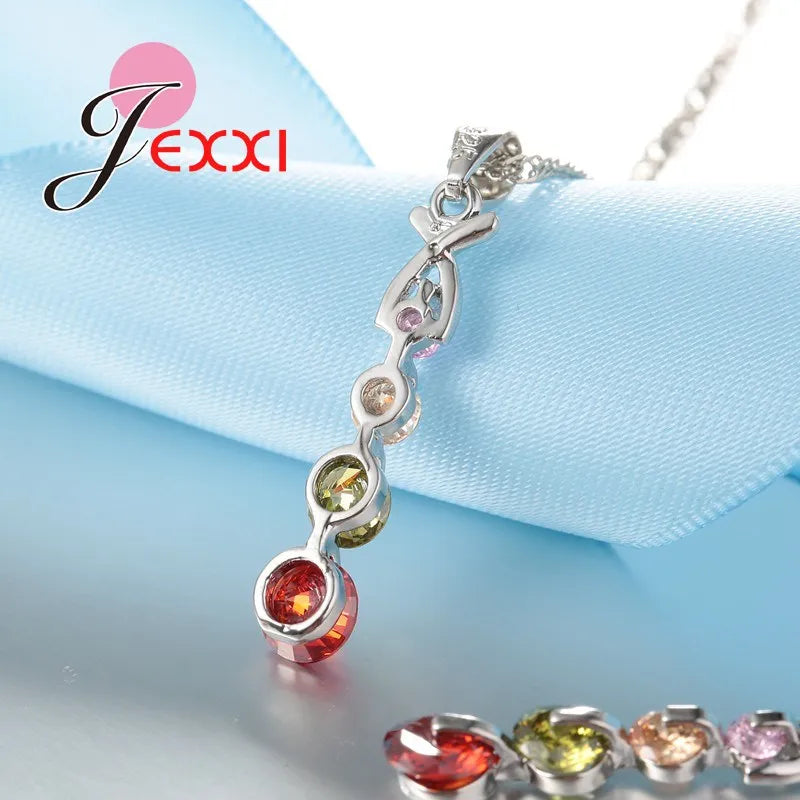 Colorful Crystal Jewelry Set