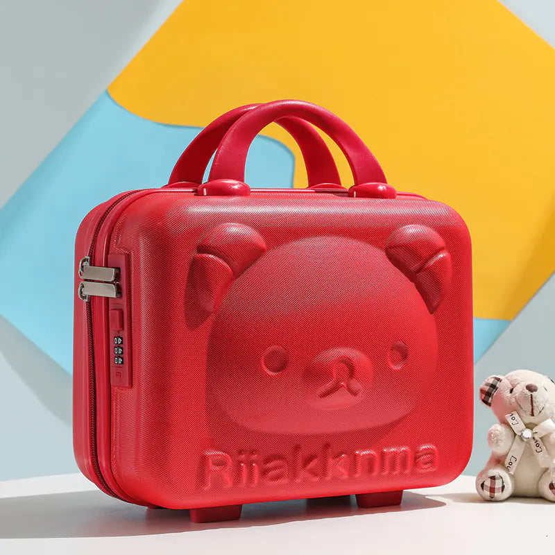 14-Inch Mini Bear Makeup Case with Handle