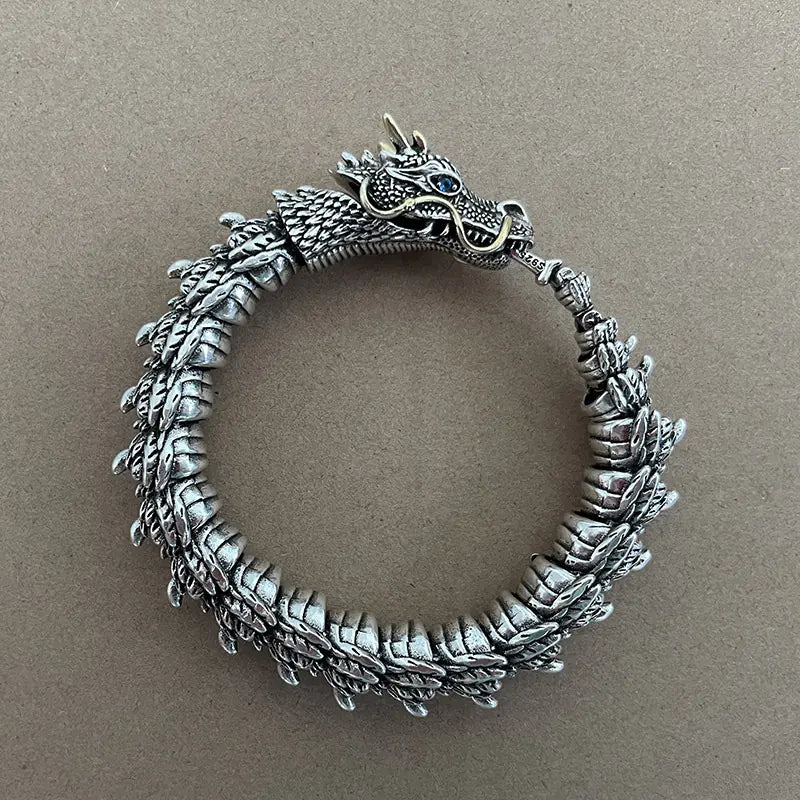 Personalized Sapphire Zodiac Dragon Bracelet Design