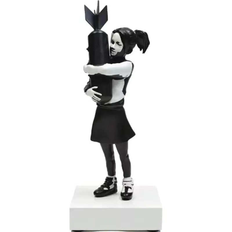 Bomb Hugger War and Peace Realistic Art Resin Decor