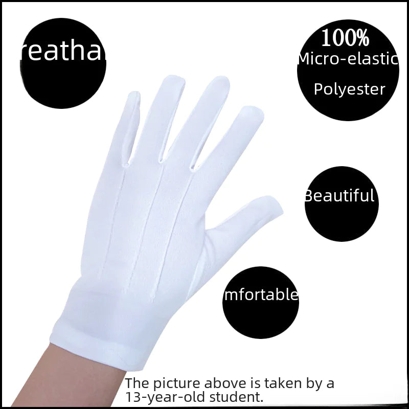 Children's White Gloves for Dance and Gymnastics