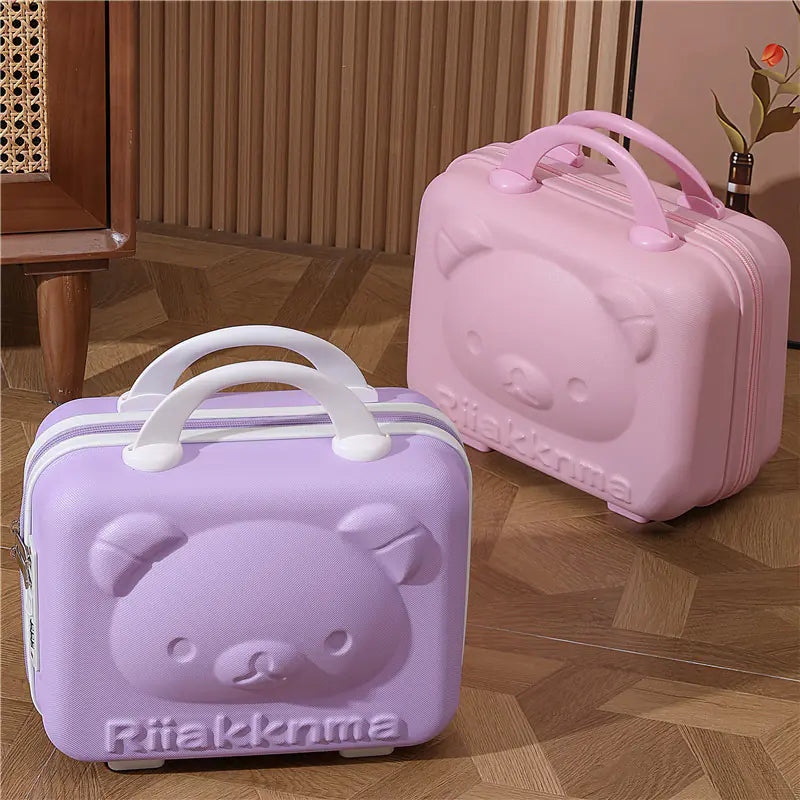 14-Inch Mini Bear Makeup Case with Handle
