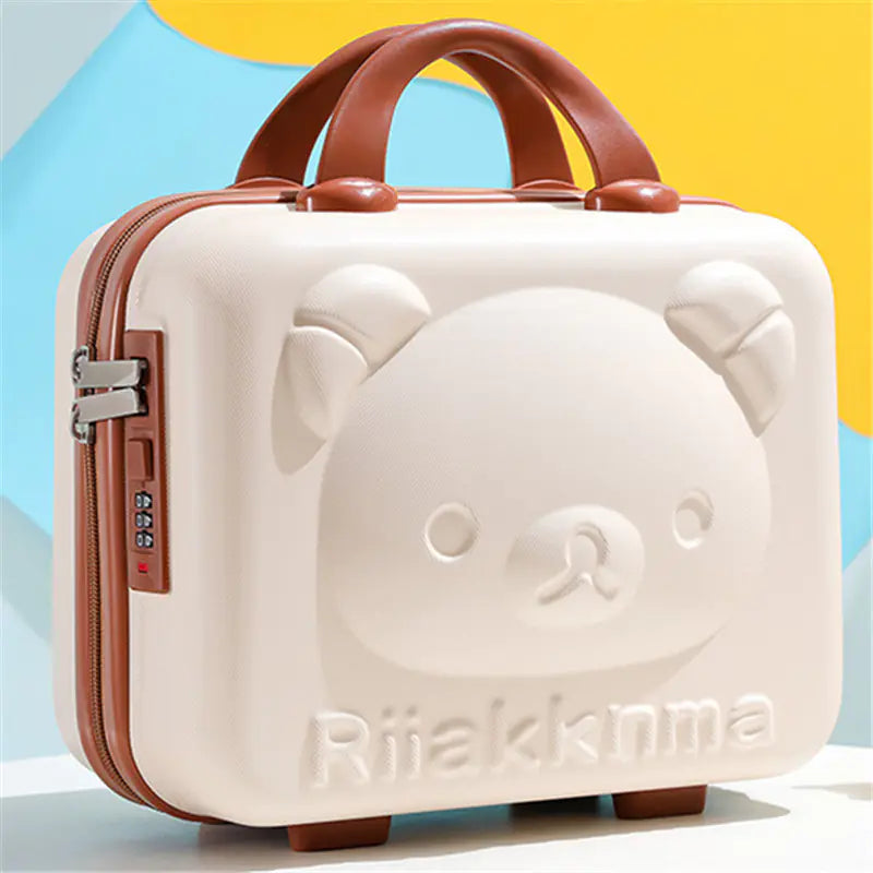 14-Inch Mini Bear Makeup Case with Handle
