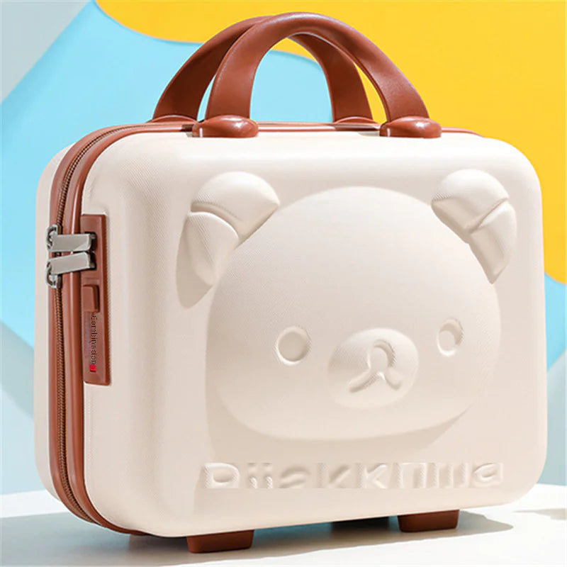 14-Inch Mini Bear Makeup Case with Handle