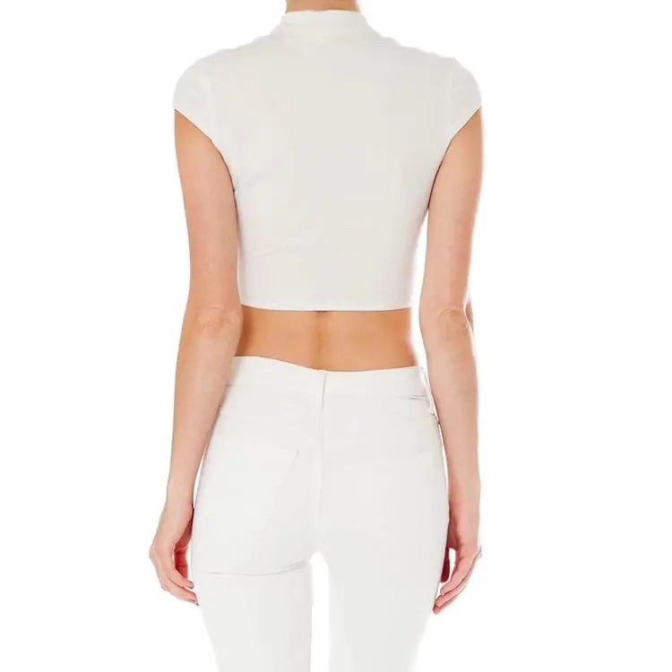 Hollow Front Tight Fit Sexy T-Shirt