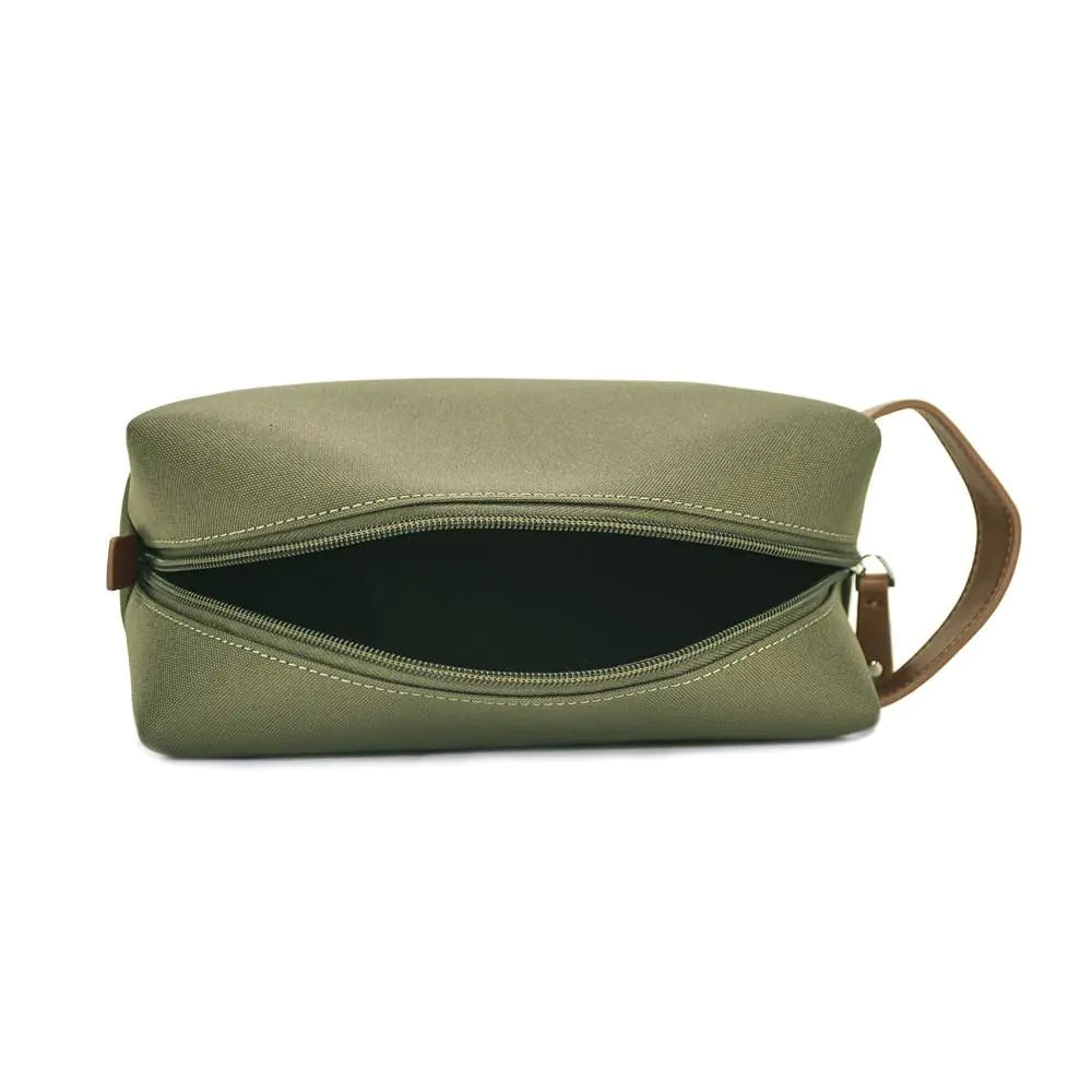 The Tourist Pouch- Olive Green/Chocolate