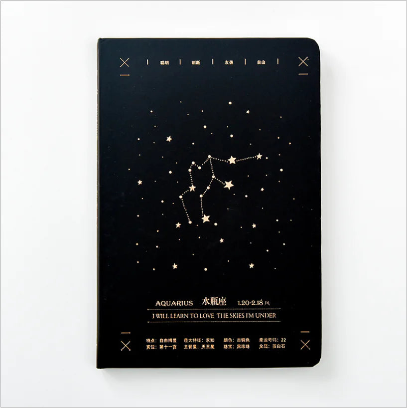 Zodiac Hard Cover Journal with Vintage Design
