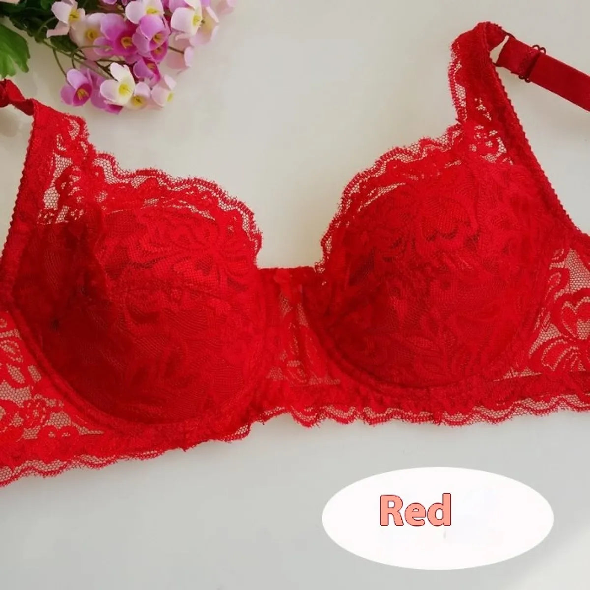 Breathable  Lace Push Up Bra Set