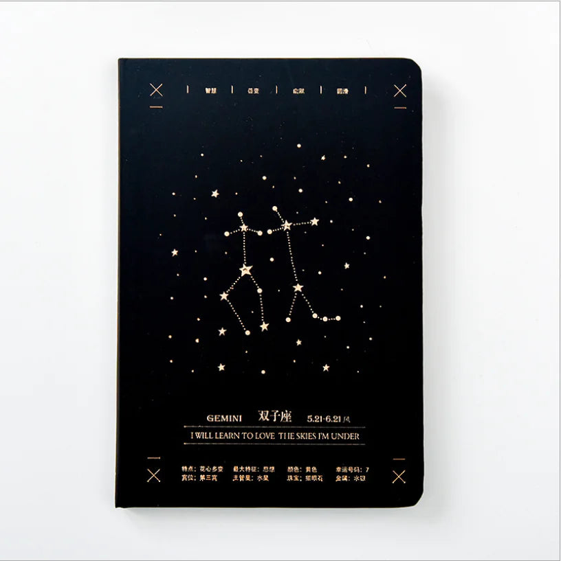 Zodiac Hard Cover Journal with Vintage Design