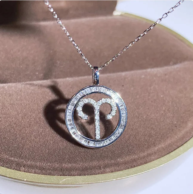 Zircon Pendant Twelve Zodiac Guardian Necklace