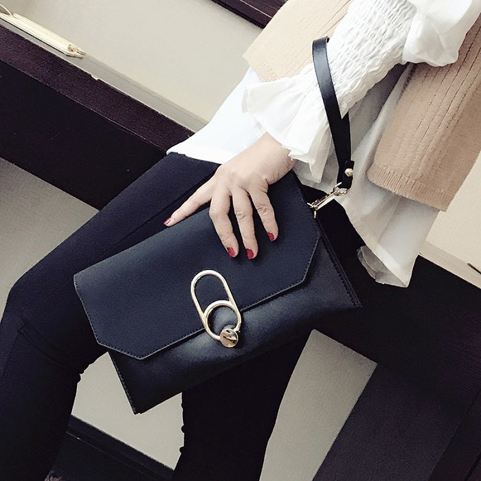 Color-Block Envelope Clutch and Shoulder Bag