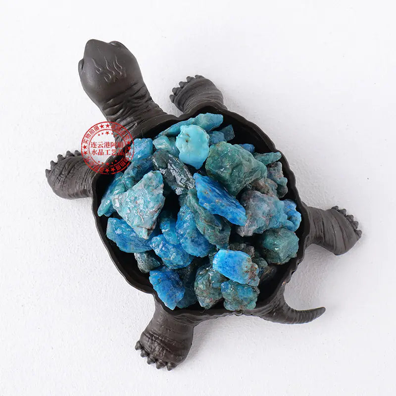 Natural Crystal Turtle Figurine with Amethyst & Citrine