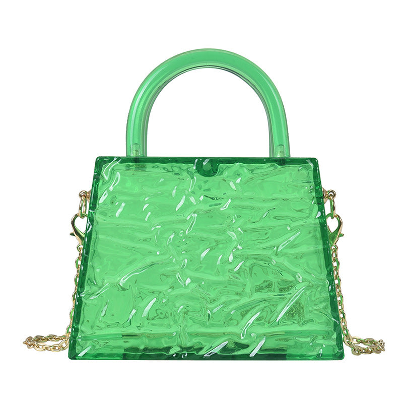 Ice Cracked Transparent Acrylic Portable Jelly Bag