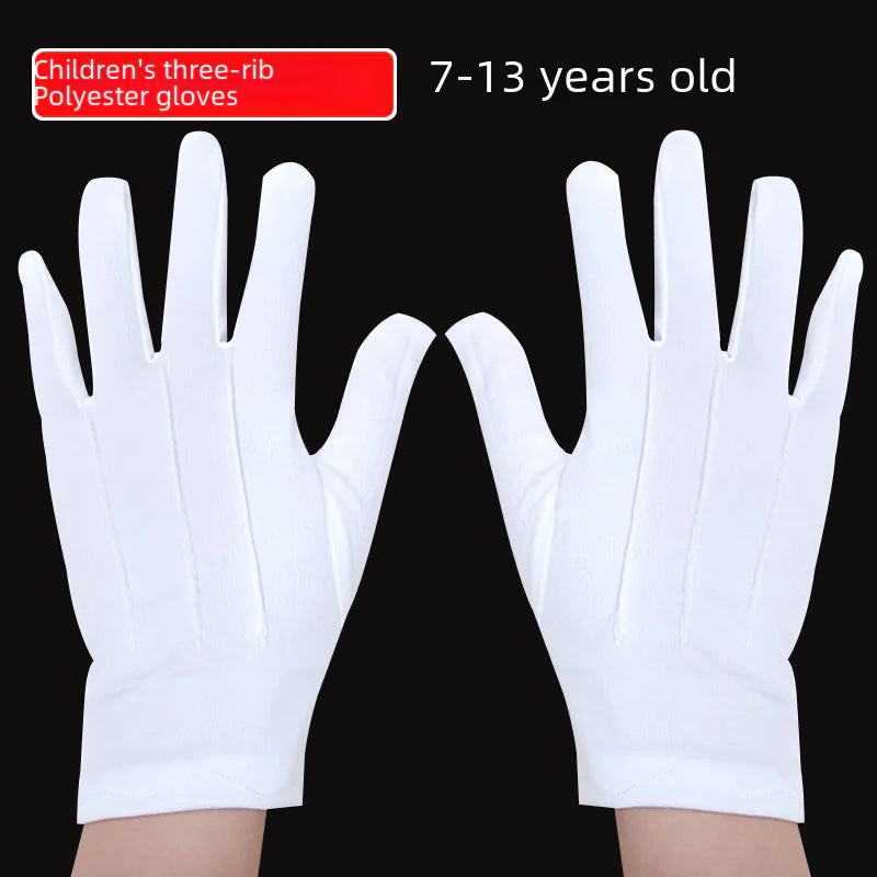 Children's White Gloves for Dance and Gymnastics