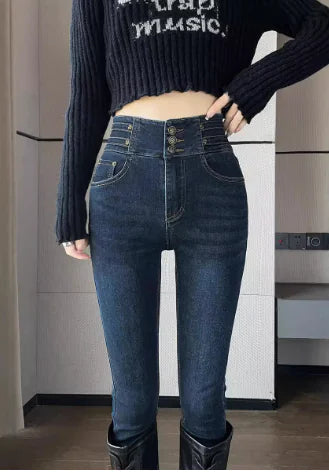 Plus Size High-Waisted Slimming Jeans for Women