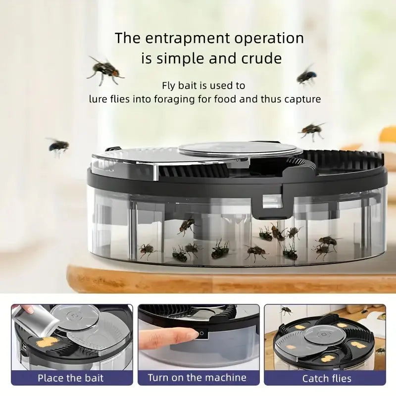 Automatic Mute Rotary Fly Trap for Home Use