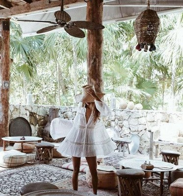Lace Cutout Vacation Style Shirt and Beach Dress