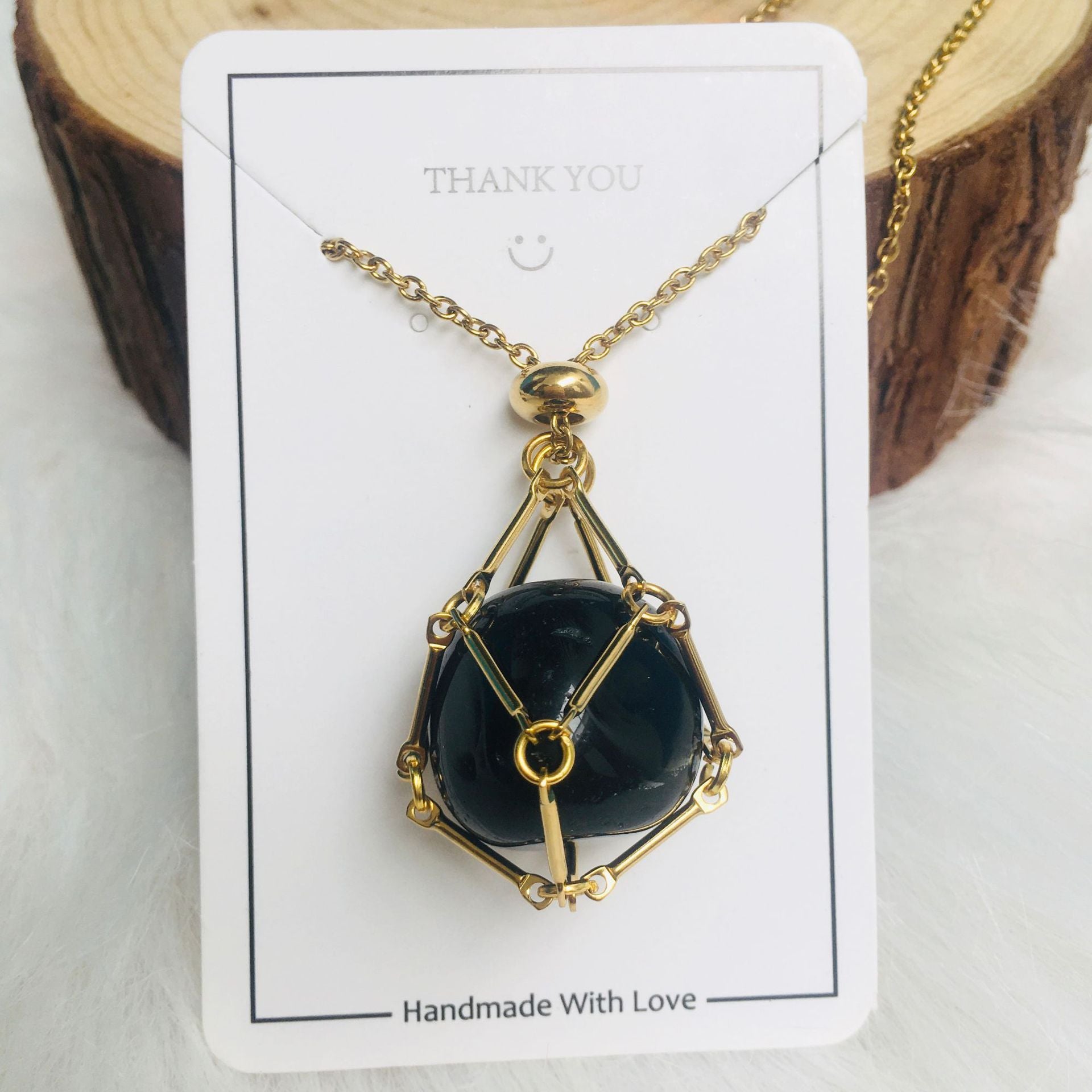 Crystal Raw Stone Pendant Necklace