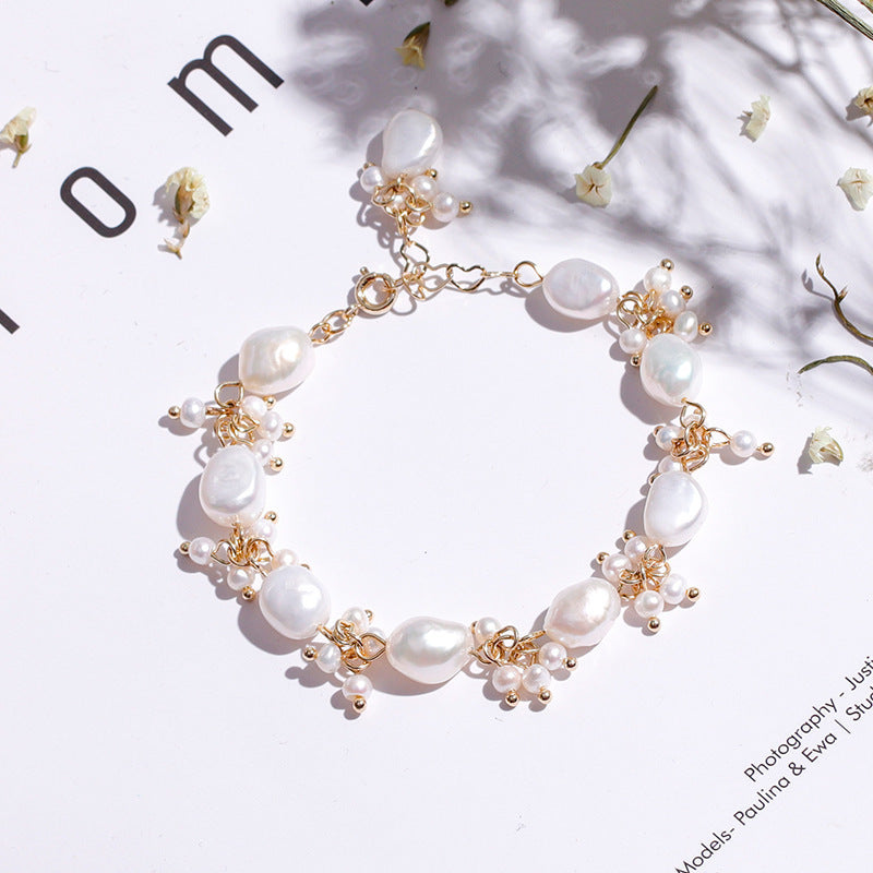 Baroque Shaped Freshwater Pearl Bracelet for Women