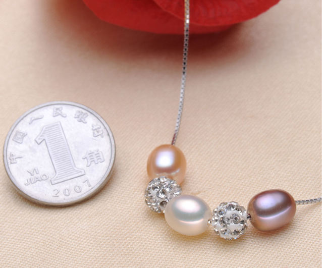 Zhuji Natural Freshwater Pearl Necklace with Pendant