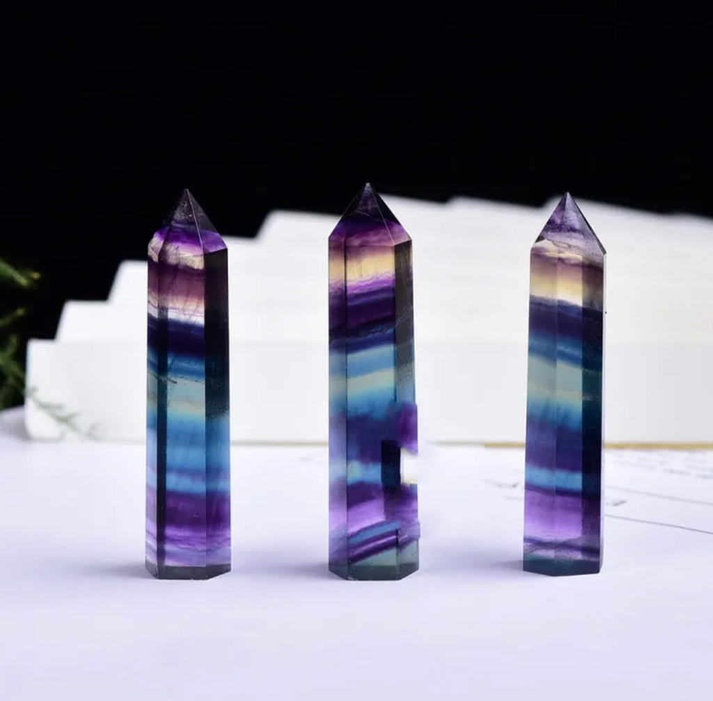 Six-Sided Crystal Energy Column