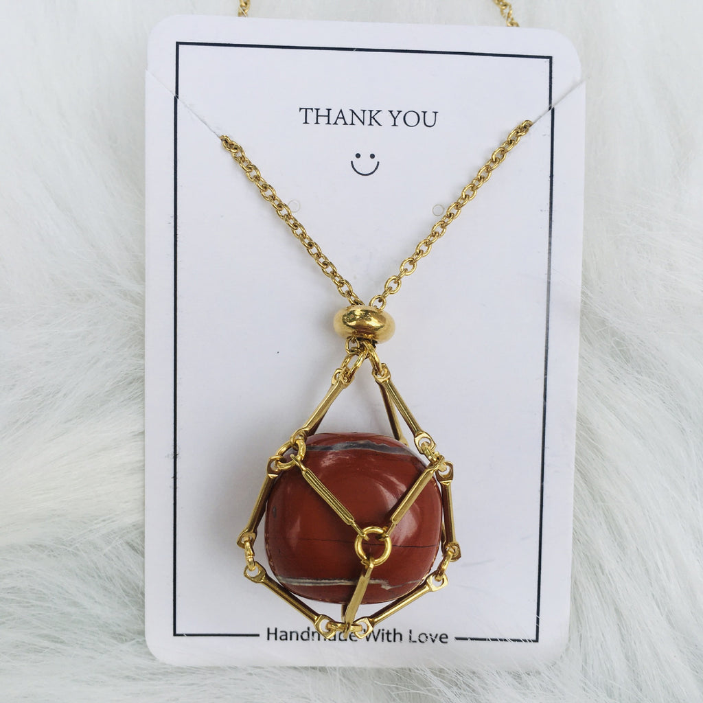 Crystal Raw Stone Pendant Necklace