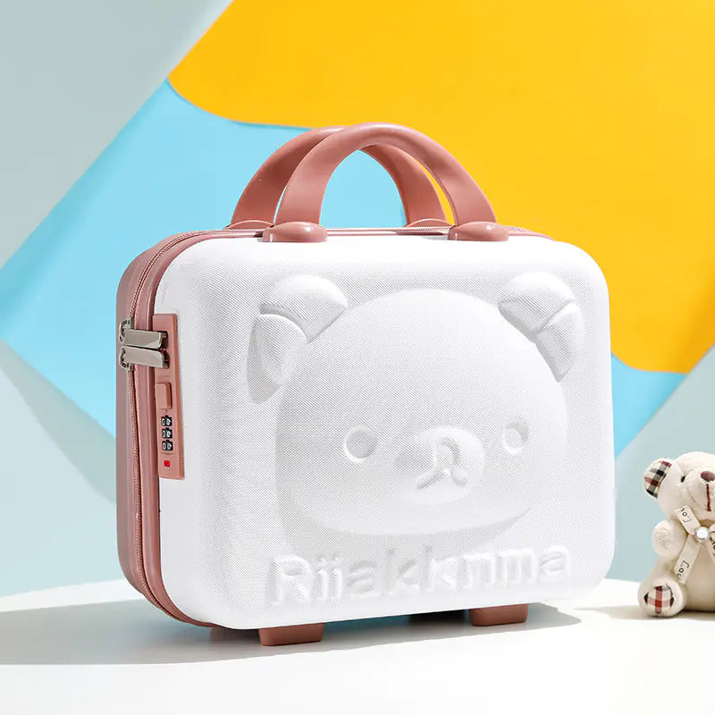 14-Inch Mini Bear Makeup Case with Handle