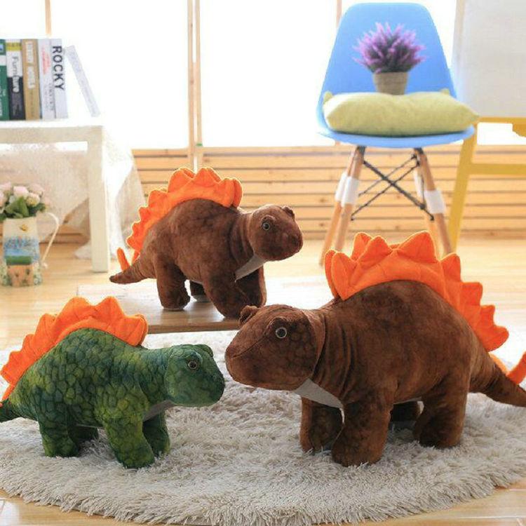 Plush Dinosaur Figures T-Rex Triceratops for Kids