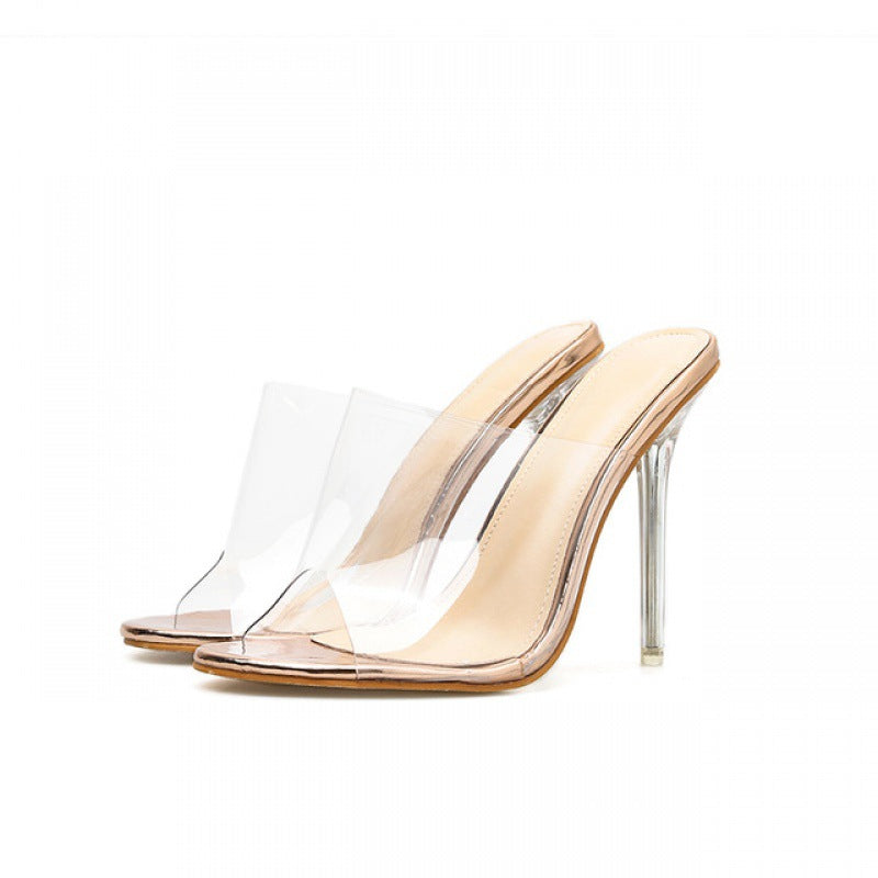 Crystal Transparent Heels - Women’s Sexy Sandals