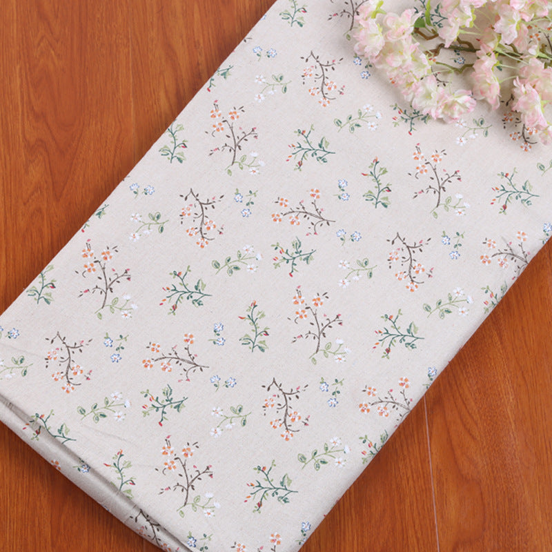 Pastoral Gardenia Cotton Linen Fabric for Upholstery