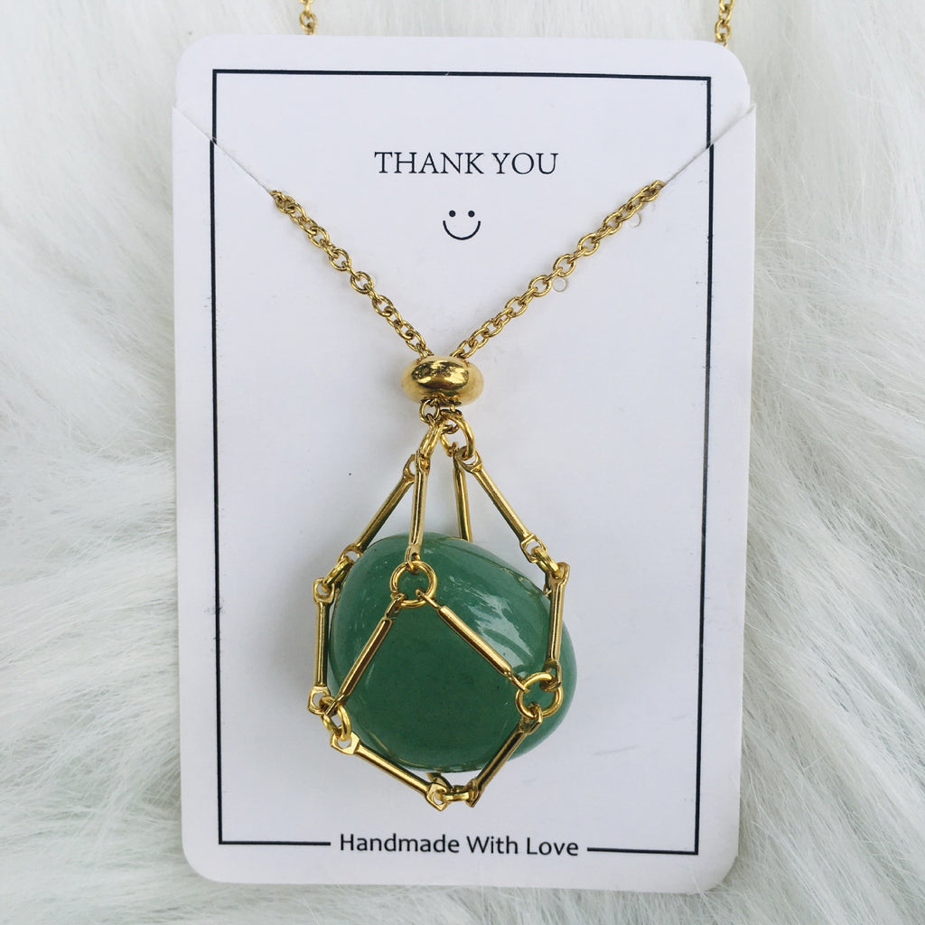 Crystal Raw Stone Pendant Necklace