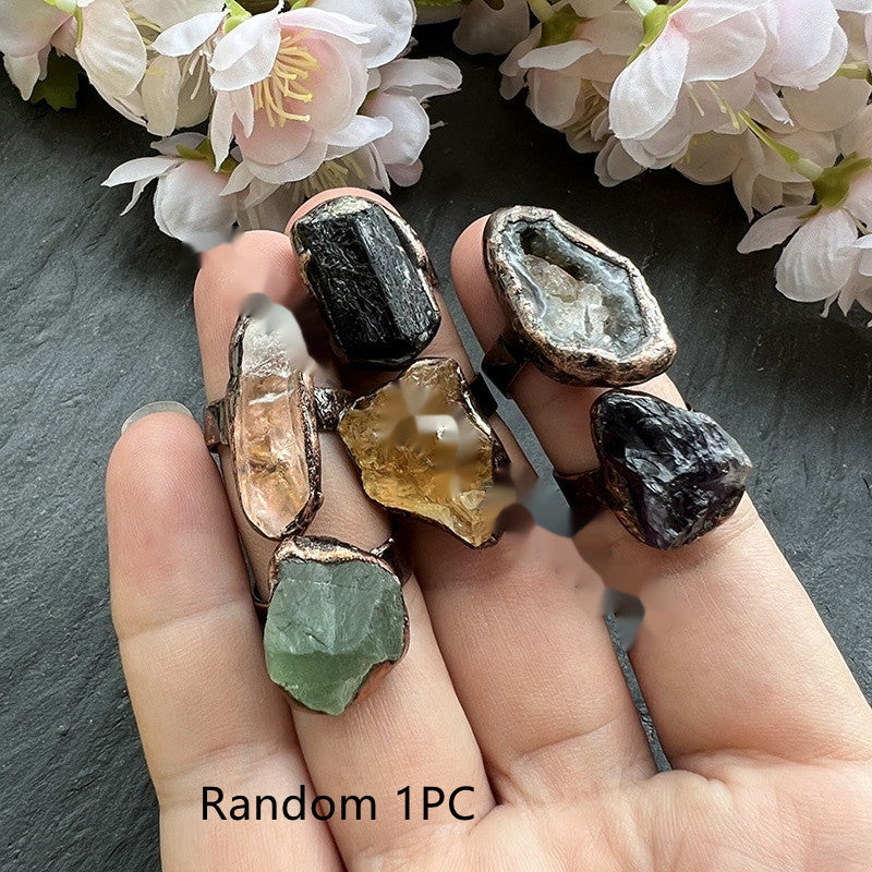 Obsidian Raw Stone Ring