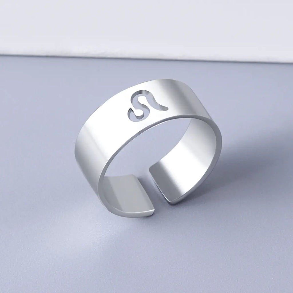 Virgo Zodiac Stainless Steel Ring with Card Packaging