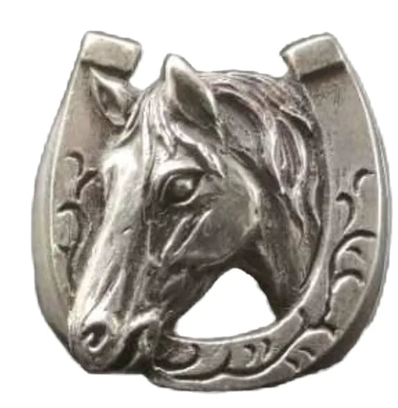 Thai Silver Tangcao Horseshoe Zodiac Ring