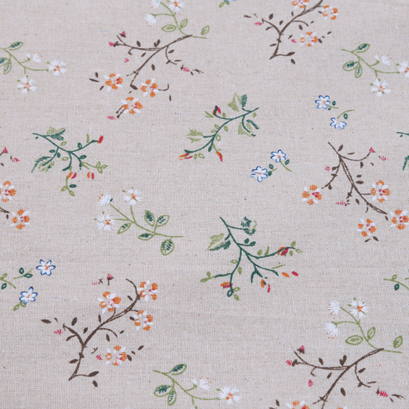 Pastoral Gardenia Cotton Linen Fabric for Upholstery