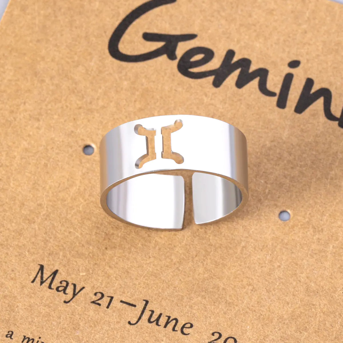 Virgo Zodiac Stainless Steel Ring with Card Packaging