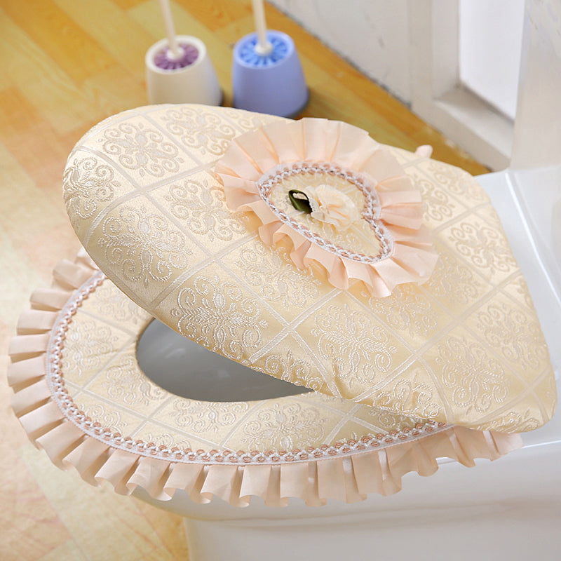 Thick Toilet Seat Cover Set with Waterproof Design