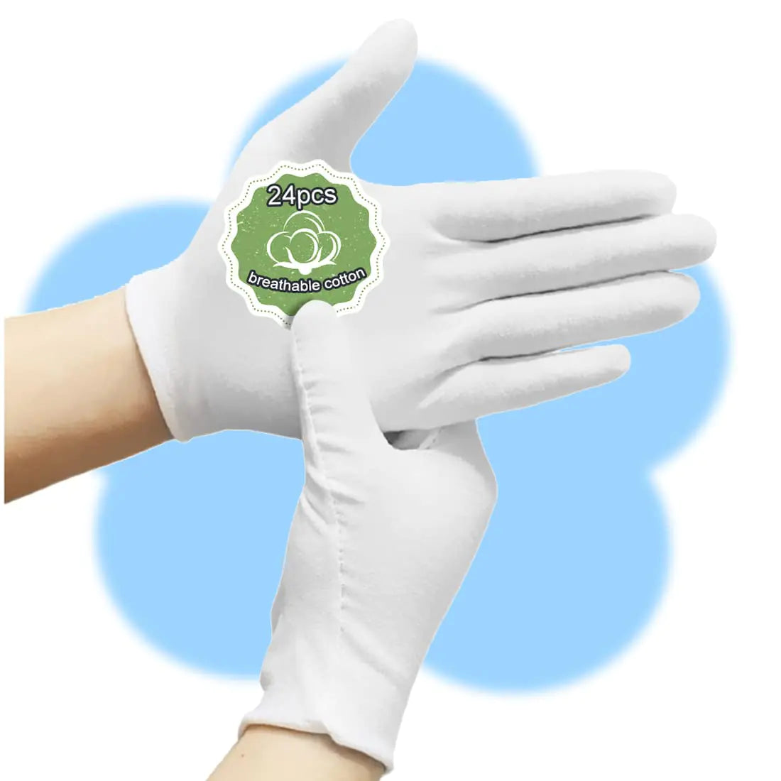 24Pcs Cotton Moisturizing Gloves for dry hands