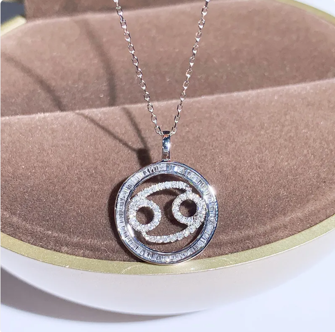 Zircon Pendant Twelve Zodiac Guardian Necklace