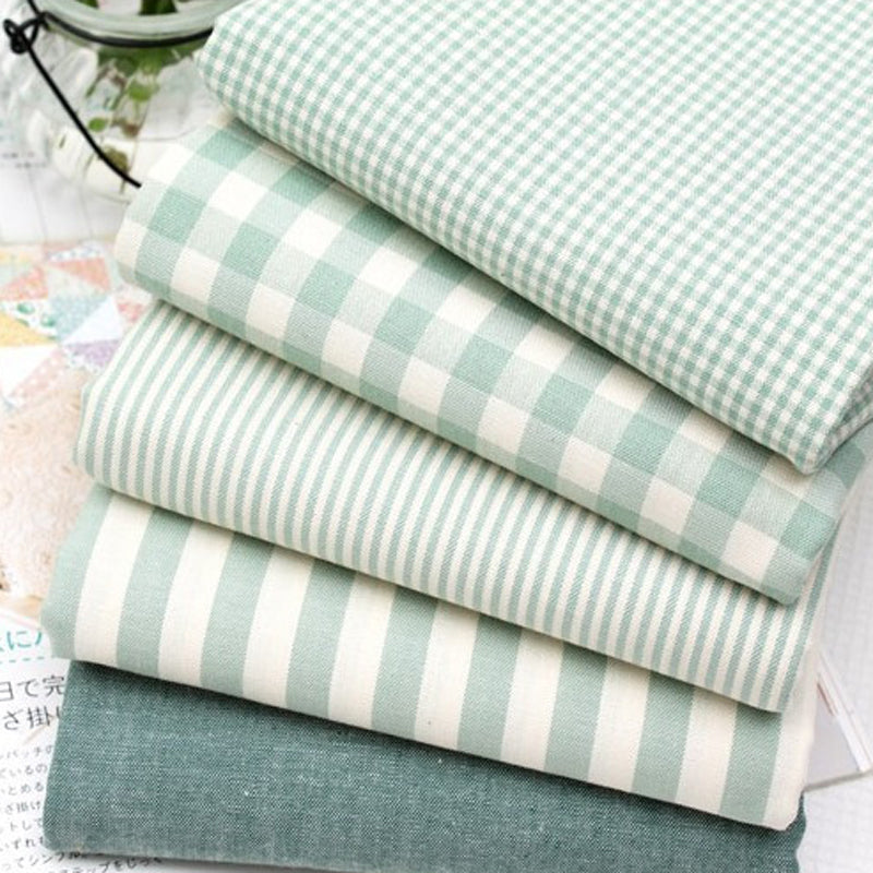 Linen Cotton Striped Plaid Fabric for DIY Projects